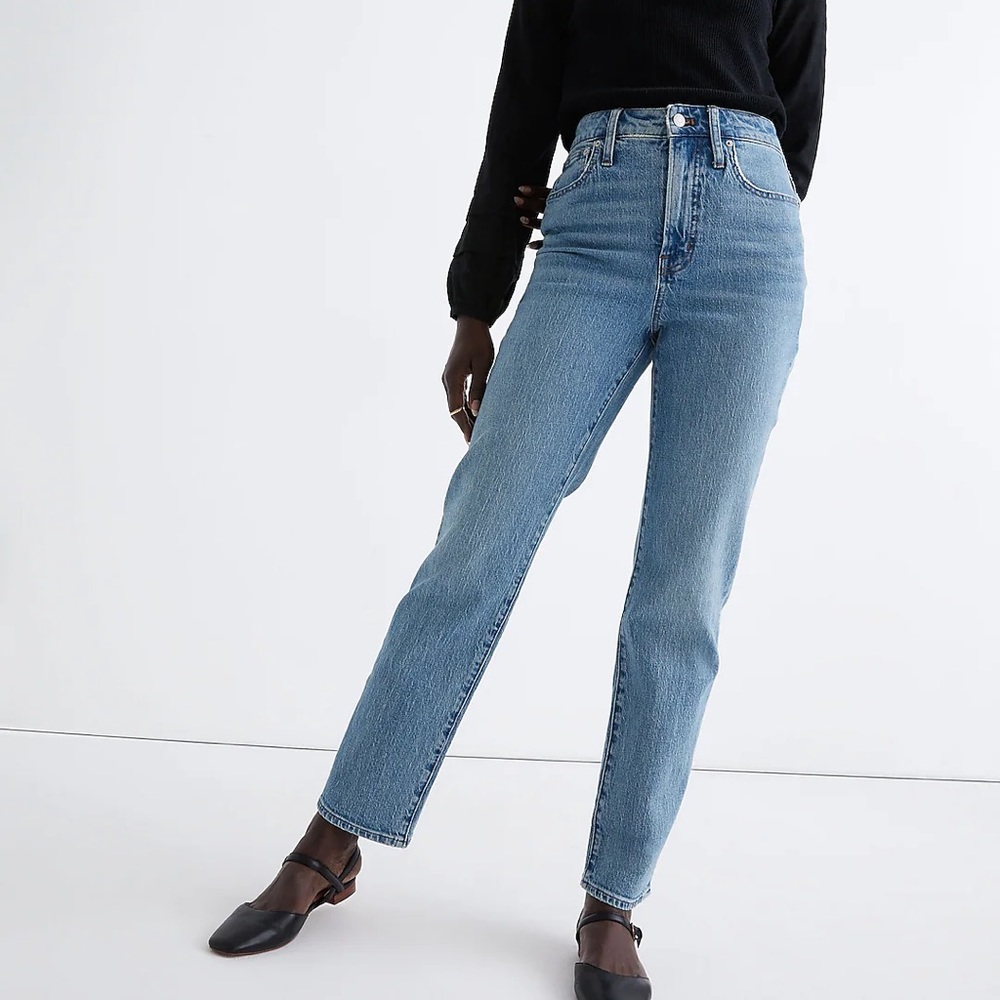 NWT Madewell The Petite Curvy Perfect Vintage Straight Jean Hoye Wash